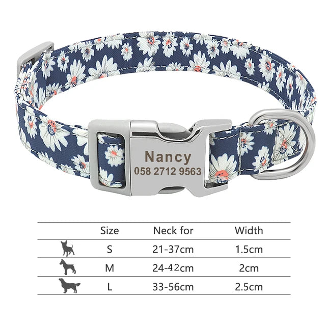 Colorful and original dog collar, personalized identification collar, small, medium and large dogs