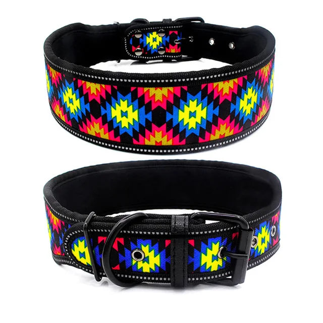 Stylish and elegant thick dog collar, 10 colors