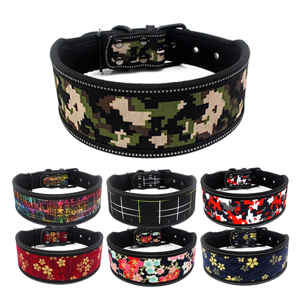 Stylish and elegant thick dog collar, 10 colors