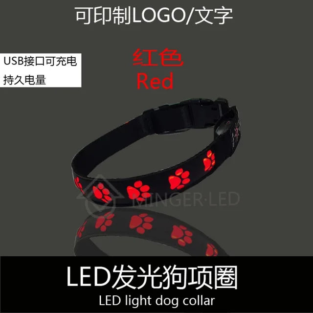 Rechargeable LED Light Collar: For Safe Night Walks