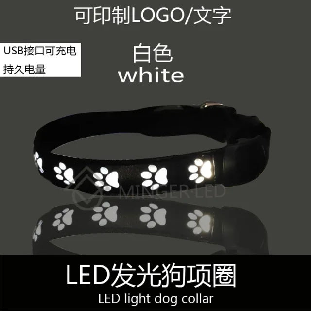 Rechargeable LED Light Collar: For Safe Night Walks