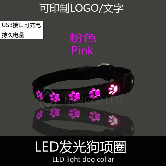 Rechargeable LED Light Collar: For Safe Night Walks