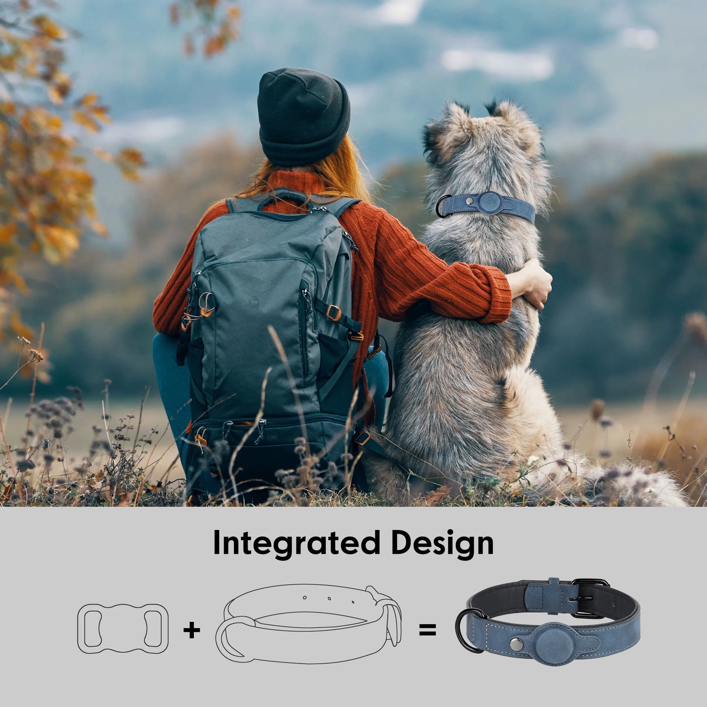 Collier porte AirTag, Collier pour chien avec emplacement pour AirTags