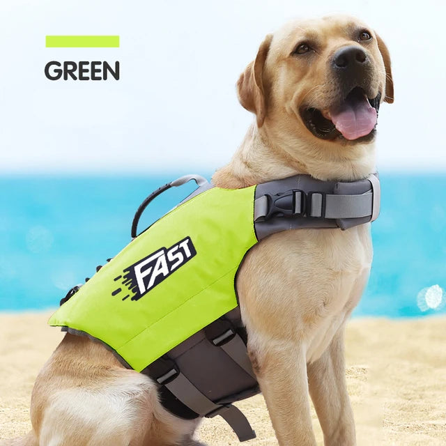 Pet Safety Vest, Summer Dog Swimming Vest, Adjustable Fashion Reflective Pool Surfing Drifting Dog Life Jacket 