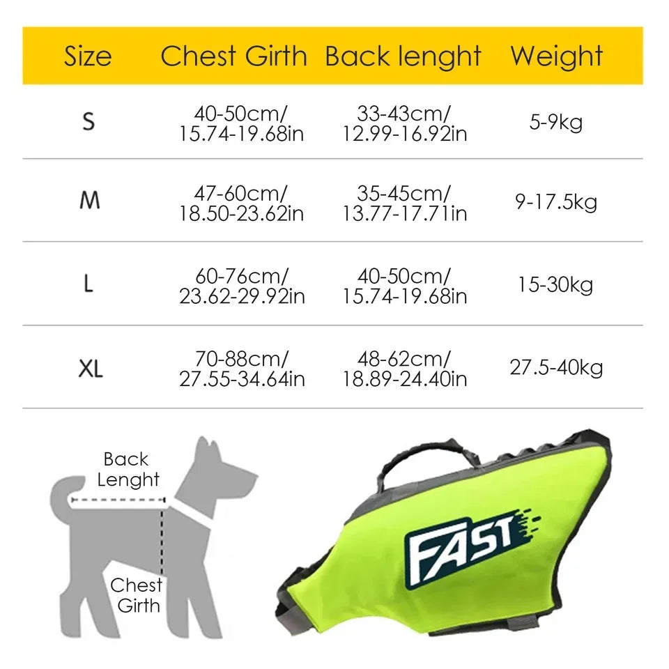 Pet Safety Vest, Summer Dog Swimming Vest, Adjustable Fashion Reflective Pool Surfing Drifting Dog Life Jacket 