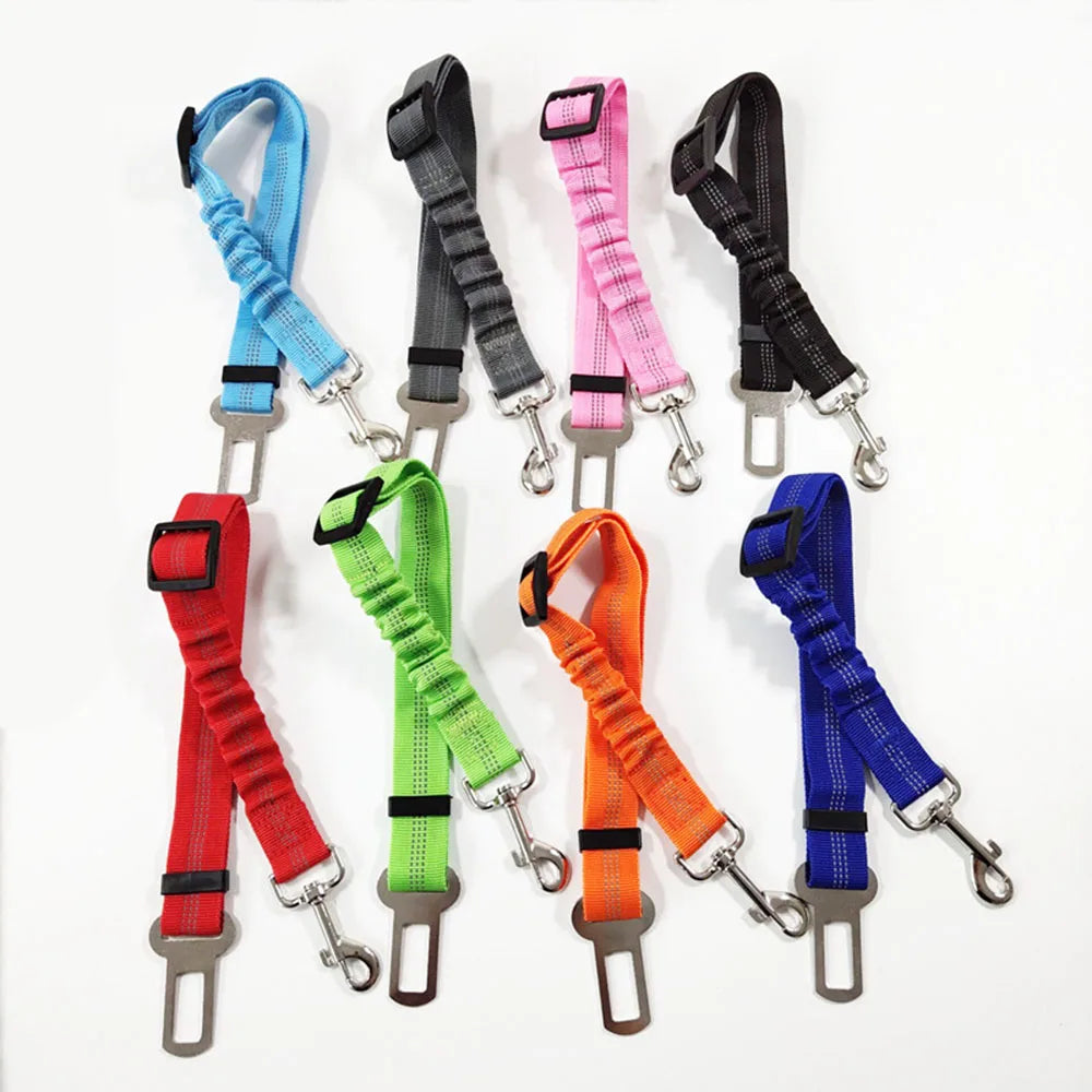 Ceinture de sécurité réglable en nylon, attache de sécurité pour voiture et voyage, fil élastique renforcé