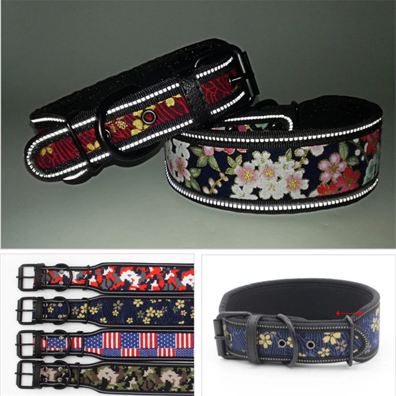 Stylish and elegant thick dog collar, 24 colors