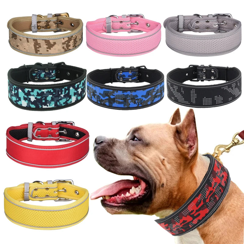 Stylish and elegant thick dog collar, 24 colors