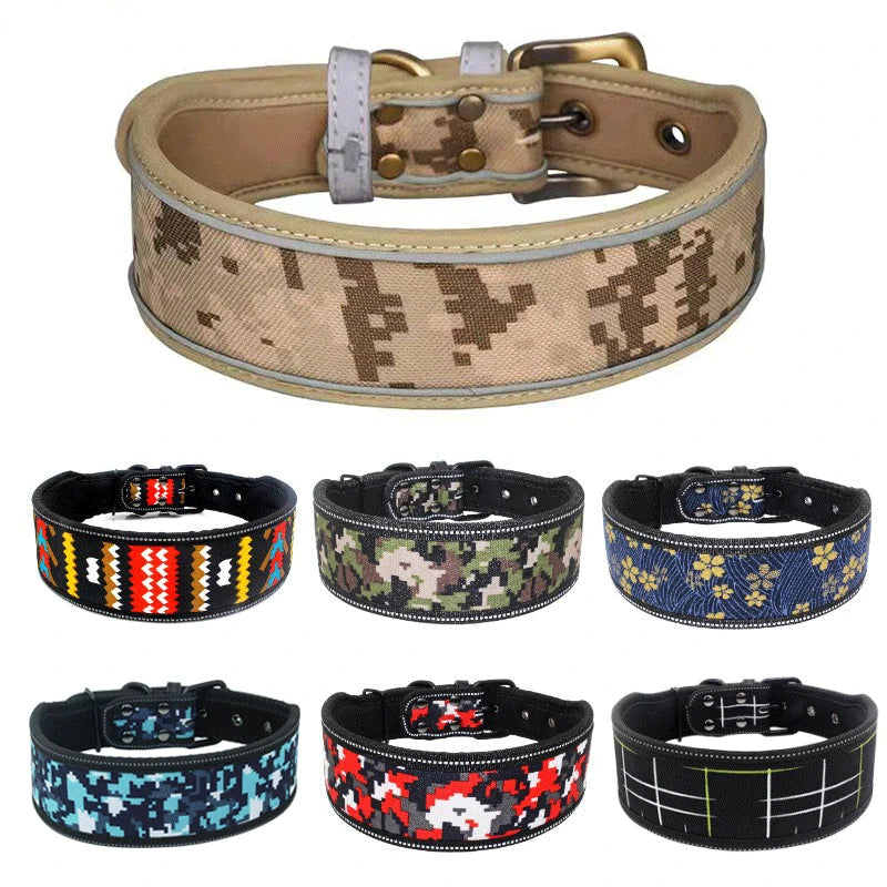 Stylish and elegant thick dog collar, 24 colors