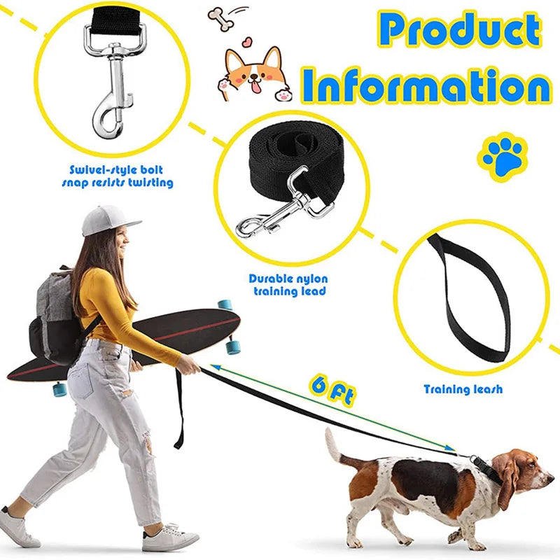 Dog Leash 10m, Walking and Walking Training, Camping, Garden, Backyard