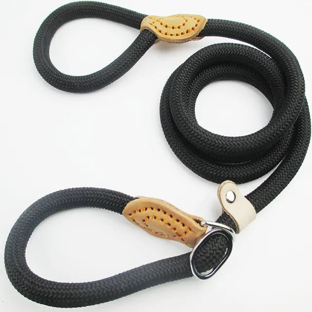 Heavy duty braided rope dog leash for dog training