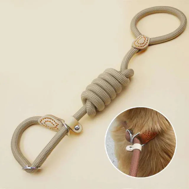 Heavy duty braided rope dog leash for dog training